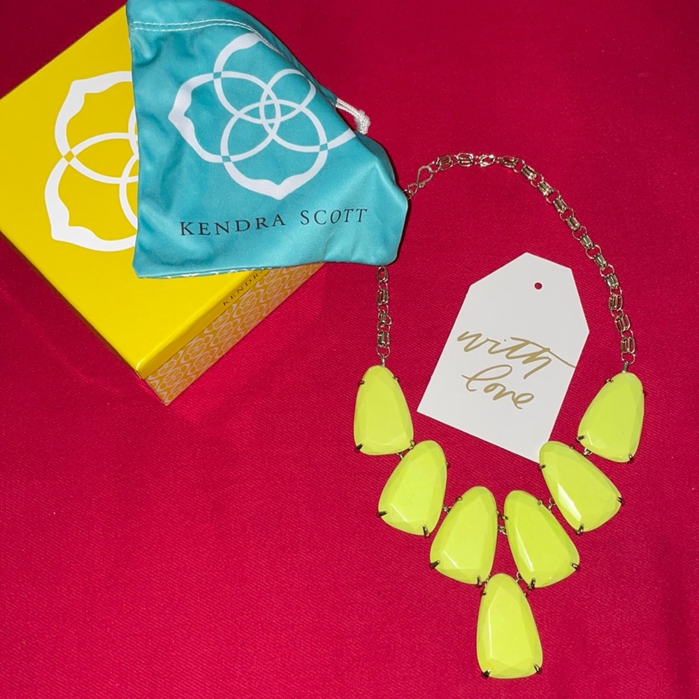 Vintage Kendra Scott Neon Yellow Harlow Discontinued Color Retired